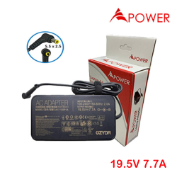 APower Laptop Adapter Replacement For Asus 19.5V 7.7A (5.5x2.5) ROG G73GX G75VX G53J N73SV
