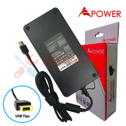 APower Laptop Adapter Replacement For Lenovo 20V 11.5A (USB Tips) 230W ThinkPad P50 P71 W550S X1 Carbon