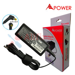 APower Laptop Adapter Replacement For Toshiba 19V 2.37A (5.5x2.5) 45W Mini NB510 Portege T110 Satellite M400