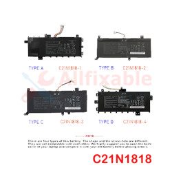 Asus VivoBook A412D A412F A409F A509F X412 X412D F409U X509U A516J M415DA M409B B21N1818 C21N1818 Laptop Replacement Battery