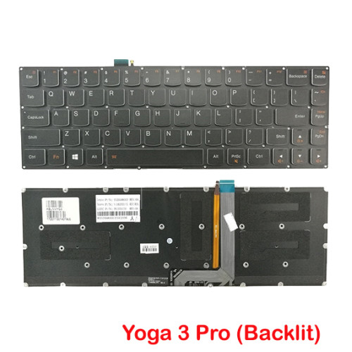Lenovo Yoga 3 Pro-1370 Series Backlit PK130TA2A00 SN20F66352 Laptop Replacement Keyboard