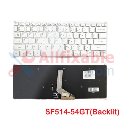Acer SF514-52 SF514-54GT SF514-55T SF114-32 SF314-59 Silver Backlit Laptop Replacement Keyboard