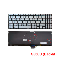 Asus Vivobook S15 S530U S530UN S530F S530FA K530FA K530FN AEXKJE00110 5111FR00 0KNB0 Backlit Laptop Replacement Keyboard