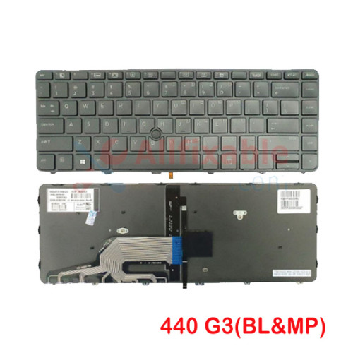 HP ProBook 430 G3 G4 440 G3 G4 445 G3 640 G2 645 G2 Backlit Mouse Pointer Laptop Replacement Keyboard