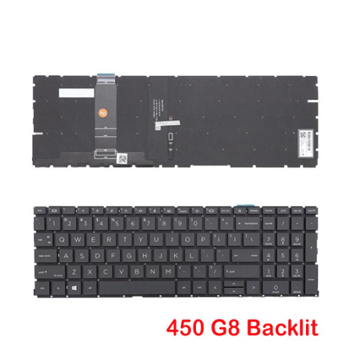 HP ProBook 450 G8 455 G8 650 G8 655 G8 Backlit Laptop Replacement Keyboard
