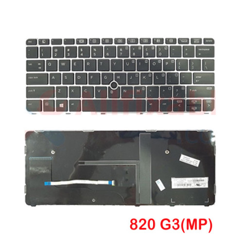 HP Elitebook 820 G3 820 G4 725 G3 725 G4 with Mouse Pointer Laptop Replacement Keyboard