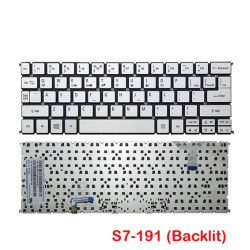 Acer Aspire S7-191 S7-192 Silver Backlit NKI11300U30100FB6V30A Laptop Replacement Keyboard