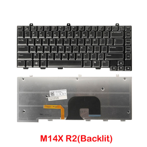Dell Alienware M14X R2 PK130ML1B00 NSK-AKV01 NSK-AKW01 0M23FN Backlit Laptop Replacement Keyboard