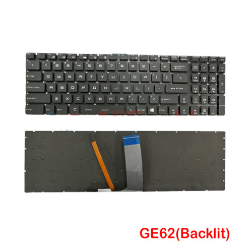 MSI GS60 GS70 GS72 GT72 GE62 GE72 GL72 GP62 GP63 GP72 PE70 Backlit Laptop Replacement Keyboard