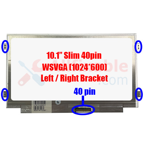 10.1" Slim 40 Pin Acer Aspire One 521 D260 D270 Happy 1 2 B101AW06 V.1 Laptop LCD LED Replacement Screen