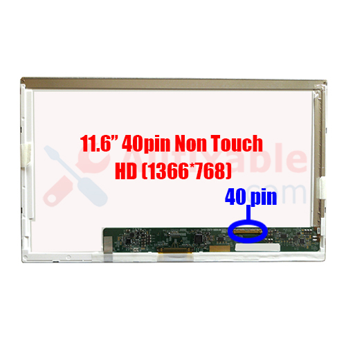 11.6" 40 Pin Toshiba Satellite T110 Pro T110 Portege T210 N116B6-L02 Laptop LCD LED Replacement Screen