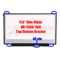 11.6" Slim 40 Pin Acer Aspire One 722 725 756 V5-131 Chromebook C710 Travelmate B113 N116BGE-L42 R.C1 Laptop LCD LED Replacement Screen