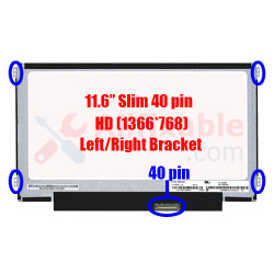 11.6" Slim 40 Pin Lenovo IdeaPad E120 S20-30 N116BGE-L42 Rev.B2 N116BGE-L42 Rev.C2 N116BGE-L32 Rev.C1 Laptop LCD LED Replacement Screen