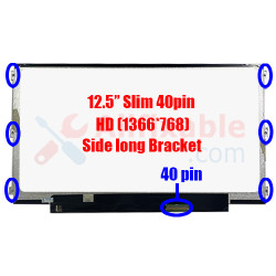 12.5" Slim 40 Pin Dell Latitude E6120 E6220 E6230 B125XW01 V.0 B125XW03 V.0 LP125WH2-TLB1 Laptop LCD LED Replacement Screen