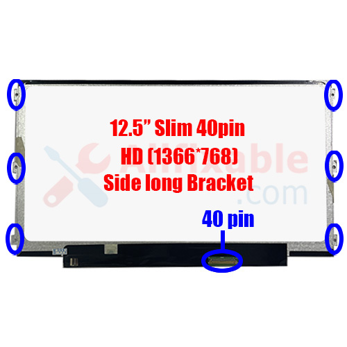12.5" Slim 40 Pin Lenovo Thinkpad X220 X220i X230 LP125WH2-TLB1 LTN125AT01-201 B125XW01 V.0 Laptop LCD LED Replacement Screen
