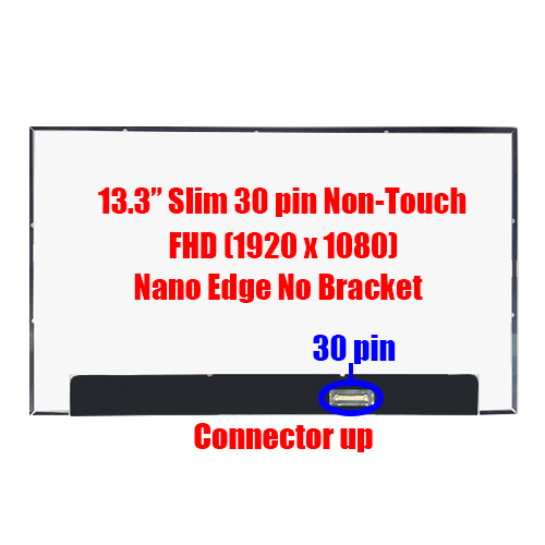 13.3" Slim 30 Pin FHD HP Probook  830 G7 NV133FHM-N69 M08536-001 Nano Edge No Bracket Laptop LCD LED Replacement Screen