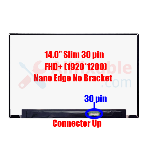 14" Slim 30 Pin FHD+ Dell Inspiron 5440 LP140WU2(SP)(M1) Nano Edge No Bracket Connector Up Laptop LCD LED Replacement Screen