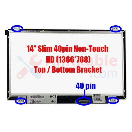 14" Slim 40 Pin HP Pavilion 14-N Series 14-N010BR 14-N043TU 14-N216TX 14-N240LA B140XTN03.1 N140BGE-L43 Laptop LCD LED Replacement Screen