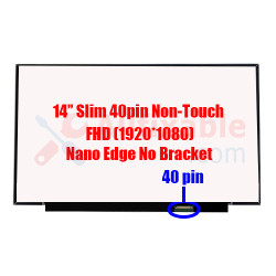 14" Slim 40 Pin FHD HP Elitebook 1040 G4 Nano Edge No Bracket Laptop LCD LED Replacement Screen