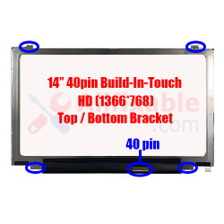 14" Slim 40 Pin HP 14-N Series 14-N006SA 14-N075TX 14-N201SE 14-N256TX B140XTT01.0 Build In Touch Laptop LCD LED Screen