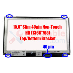 15.6" Slim 40 Pin Asus A56C K56C S56CM A555L K555 S550 X553 X555 B156XW04 V5 Laptop LCD LED Replacement Screen