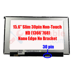 15.6" Slim 30pin HD HP 15-DW 15S-DU 15S-DU1036TU NT156WHM-N44 N156BGA-EB3 Nano Edge No Bracket Laptop LCD LED Replacement Screen