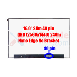 16" Slim 40pin QHD NE160QDM-NZ5 Nano Edge No Bracket Laptop LCD LED Replacement Screen