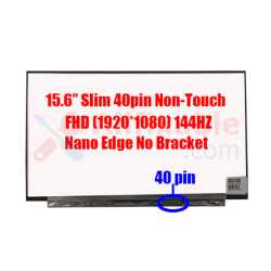 15.6" Slim 40pin FHD 144Hz HP Omen 15-DC 15-DC0008TX 15-DC1079WM Pavilion Gaming 15-DK B156HAN08.2 Nano Edge No Bracket Laptop LCD LED Replacement Screen