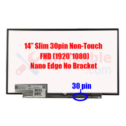 14" Slim 30 Pin FHD IPS HP Pavilion 14-DV Series 14-DV0075TX N140FHM-N3B NV140FHM-N48 Nano Edge No Bracket Laptop LCD LED Replacement Screen