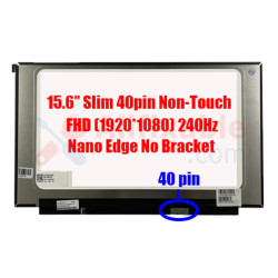 15.6" Slim 40pin FHD 240Hz Asus GX502G GU502 G531G NE156FHM-NZ1 Nano Edge No Bracket Laptop LCD LED Replacement Screen