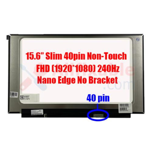 15.6" Slim 40pin FHD 240Hz Asus GX502G GU502 G531G NE156FHM-NZ1 Nano Edge No Bracket Laptop LCD LED Replacement Screen